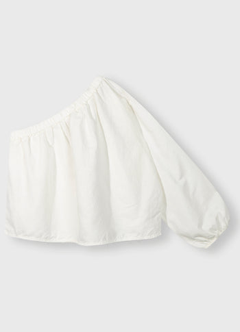 one shoulder top | ecru