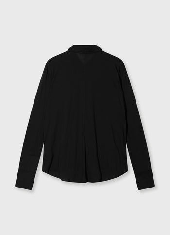 wrap blouse | black