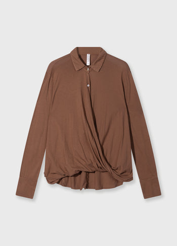 wrap blouse | truffle