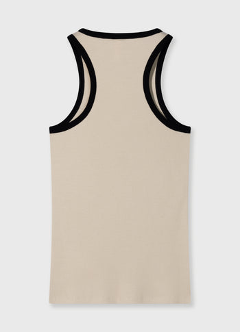 tank top rib contrast | light earth