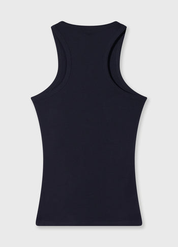 tank top rib terry | dark navy