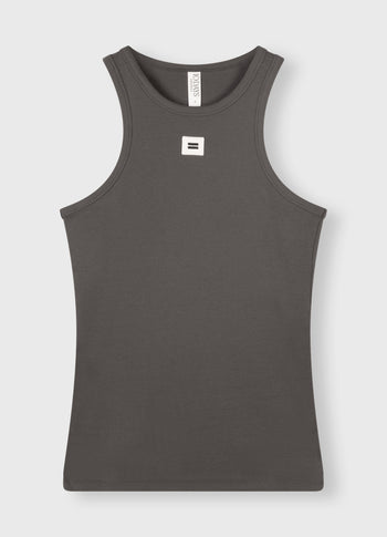 tank top rib | oil grey