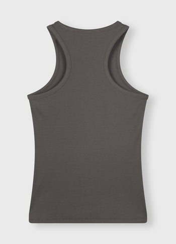 tank top rib | oil grey