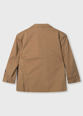 oversized blazer twill | cedar brown