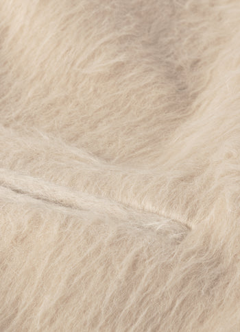 hairy sleeveless blazer | sepia sand