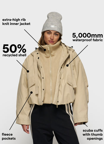 the queen parka | pure sand
