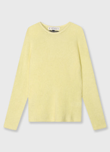 soft knit sweater | pastel yellow