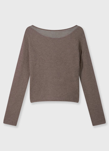 slim knit sweater | moonrock