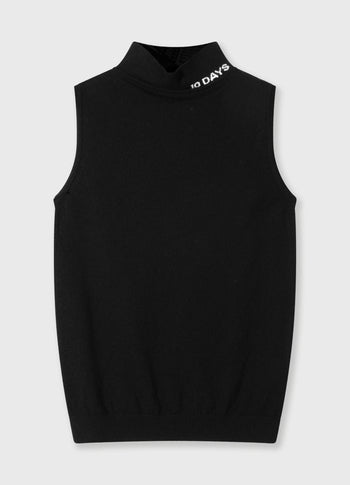 knit singlet | black