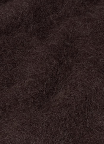 cropped knit turtleneck | deep wine