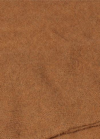 thin knit sweater | suede