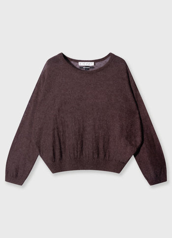 thin knit sweater | deep wine