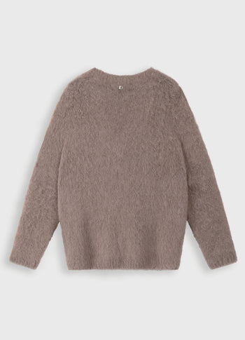 v-neck knit sweater | moonrock
