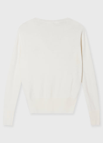 v-knit classic cashmere | ecru