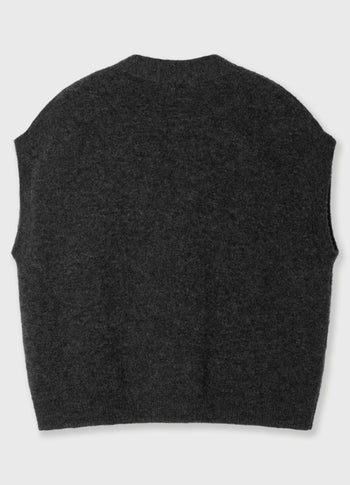 soft v-neck knit gilet | antra melee