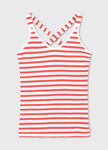 wrapper stripes | white/poppy red