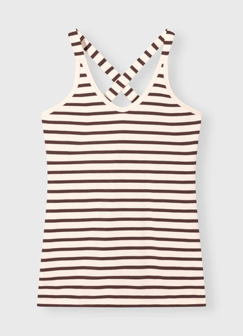 wrapper stripes | ecru/wine