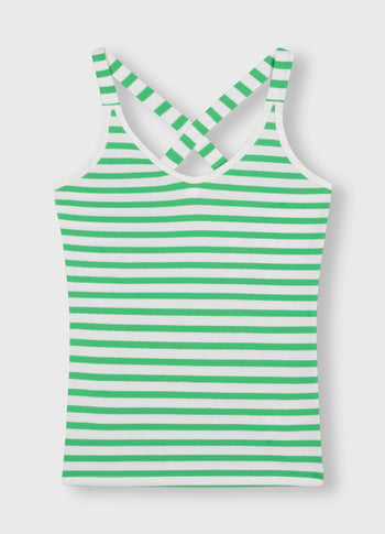wrapper stripes | ecru/apple green