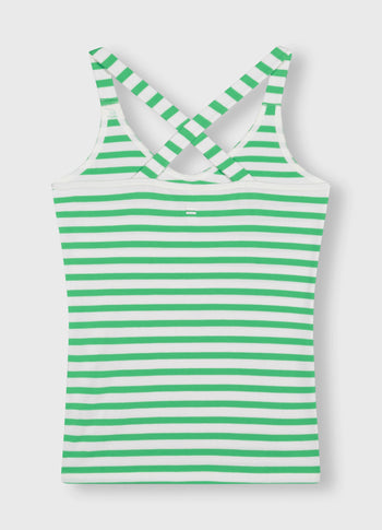 wrapper stripes | ecru/apple green
