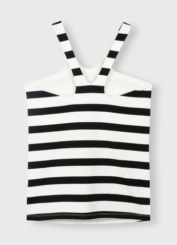 sporty wrapper stripes | ecru/black