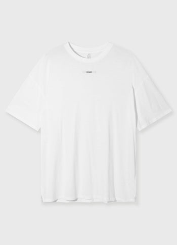 oversized tee jersey | optic white