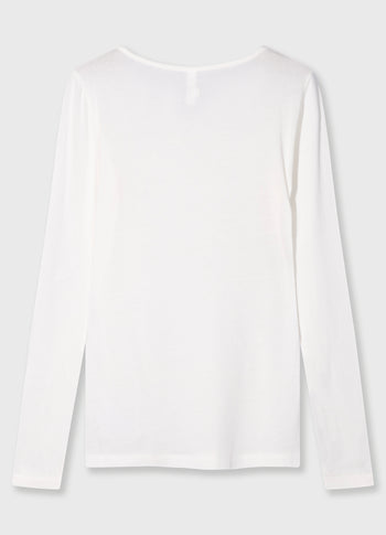 extra long sleeve tee modal | ecru