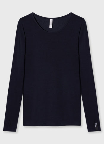 extra long sleeve tee modal | dark navy