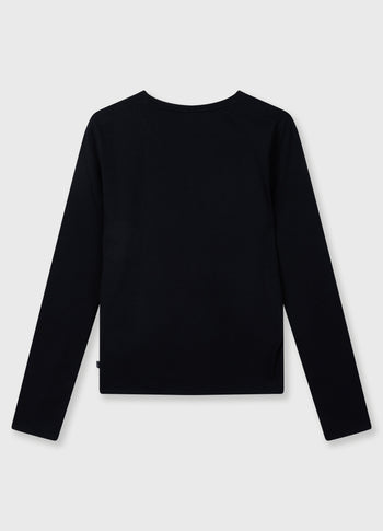slim long sleeve tee | black