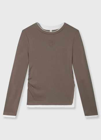 long sleeve tee rib | moonrock