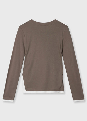 long sleeve tee rib | moonrock