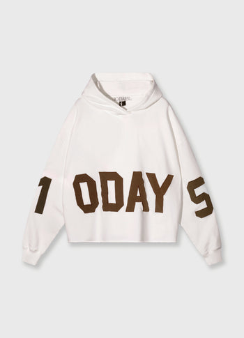 statement logo hoodie | ecru