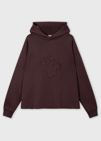 statement hoodie embro | deep wine
