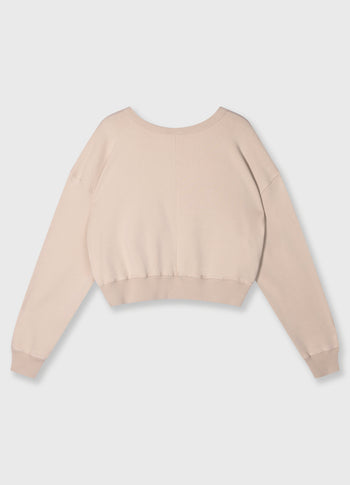 cropped sweater gathering | light earth
