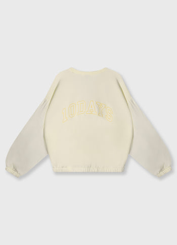 puffed sleeve sweater | faded pastel yellow