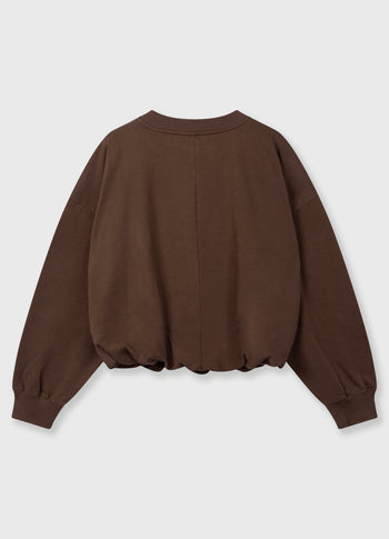pleated sweater 10DAYS | dark truffle