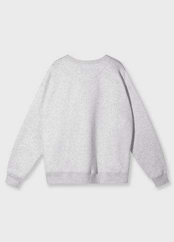 statement sweater logo patch | white grey melee