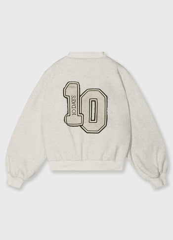 baseball bomber jacket 10 | white grey melee