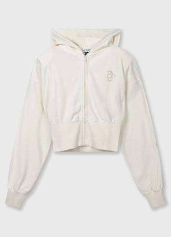ballet zip hoodie | pearl