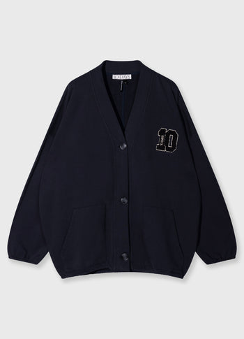 baseball cardigan 10 | dark navy