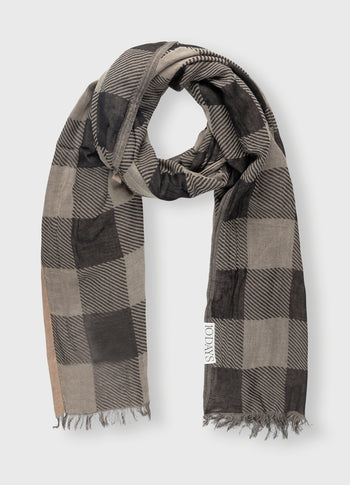 scarf check | black