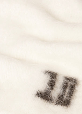 hairy knit bandana | ecru