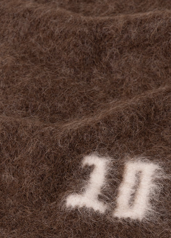 hairy knit bandana | dark truffle