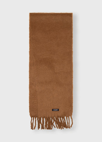 thick brushed scarf | suede