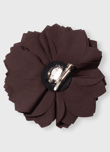 flower corsage | deep wine
