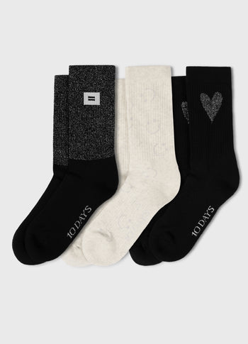 3-pack socks | black