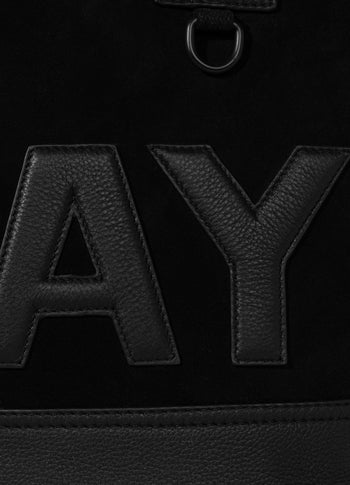 leather shopper | black