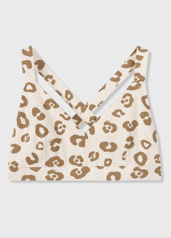 sporty bra leopard | soft white melee