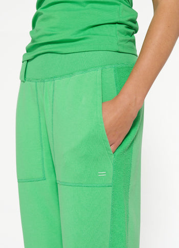 side panel jogger | apple green