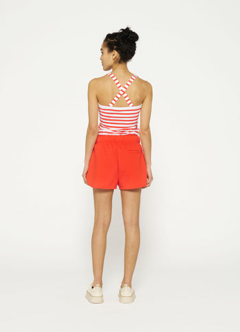 wrapper stripes | white/poppy red