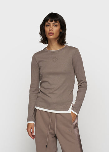 long sleeve tee rib | moonrock